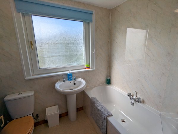 Upstairs Bathroom with shower